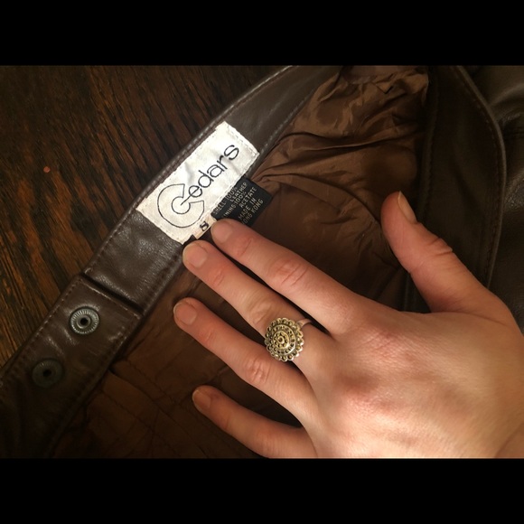 Vintage Leather Pencil Skirt - Picture 4 of 4